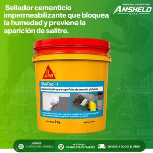 SikaTop®-1 Impermeabilizante Cementicio Blanco 4 kg